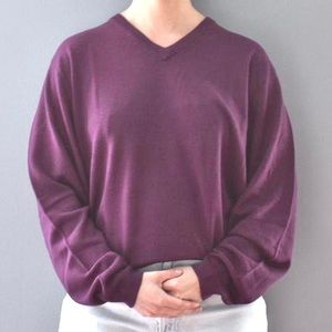 NWT Jos. A. Bank Signature Collection Burgundy 100% Merino Wool Sweater